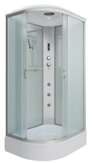 Душевая кабина Niagara NG-33184-14RF с гидромассажем 110x80см серебро/матовое